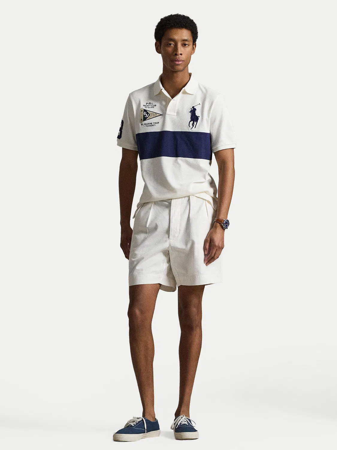 Мужское поло стандартного кроя Polo Ralph Lauren, кремовый — фото 2