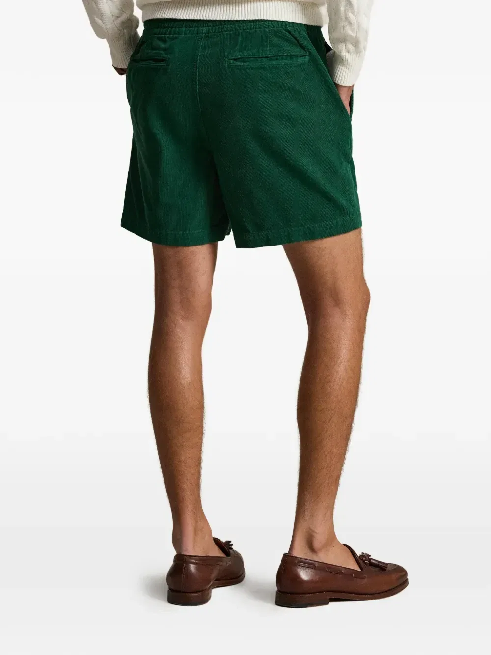 Вельветовые шорты с кулиской POLO RALPH LAUREN, зеленый — фото 4