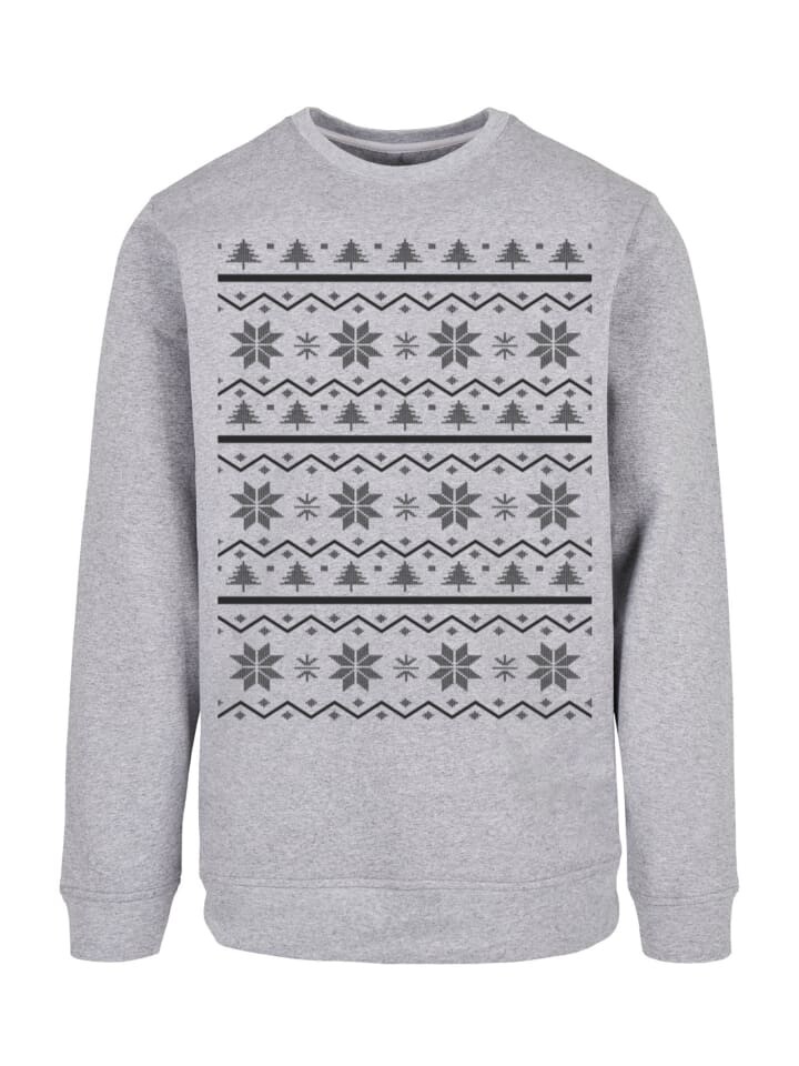 

Пуловер F4NT4STIC Sweatshirt Scandinavian Muster Weihnachten, пестрый серый