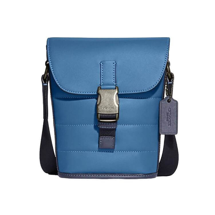 

Сумка Coach Outlet Track Small Flap Crossbody With Quilting, бронзовый/голубой