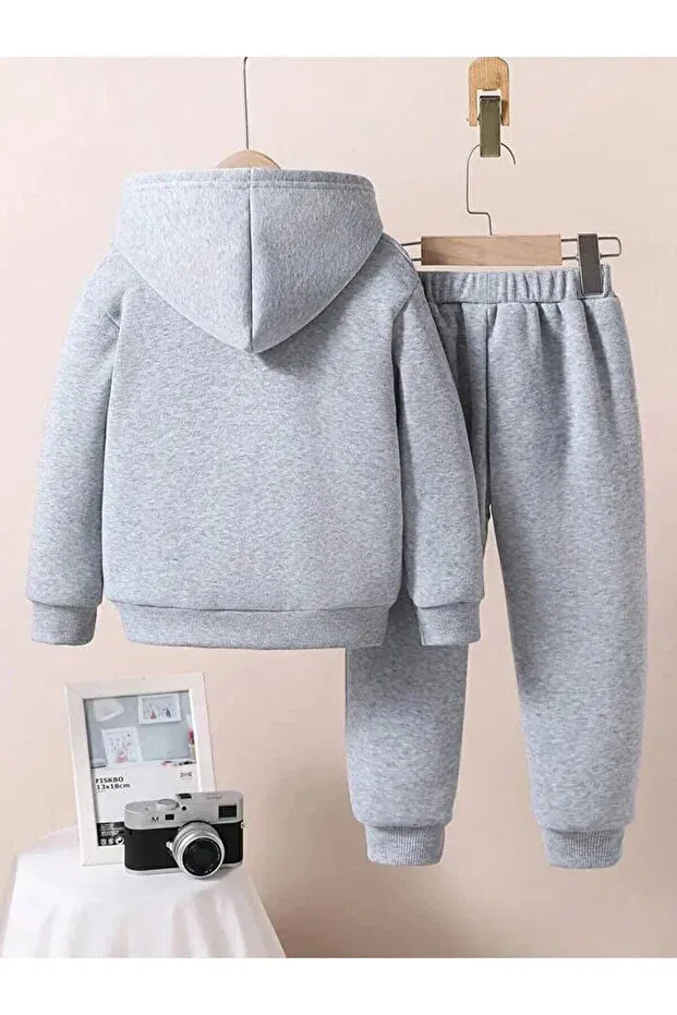 Детский спортивный костюм для девочек с принтом Silatu, Gray — фото 2