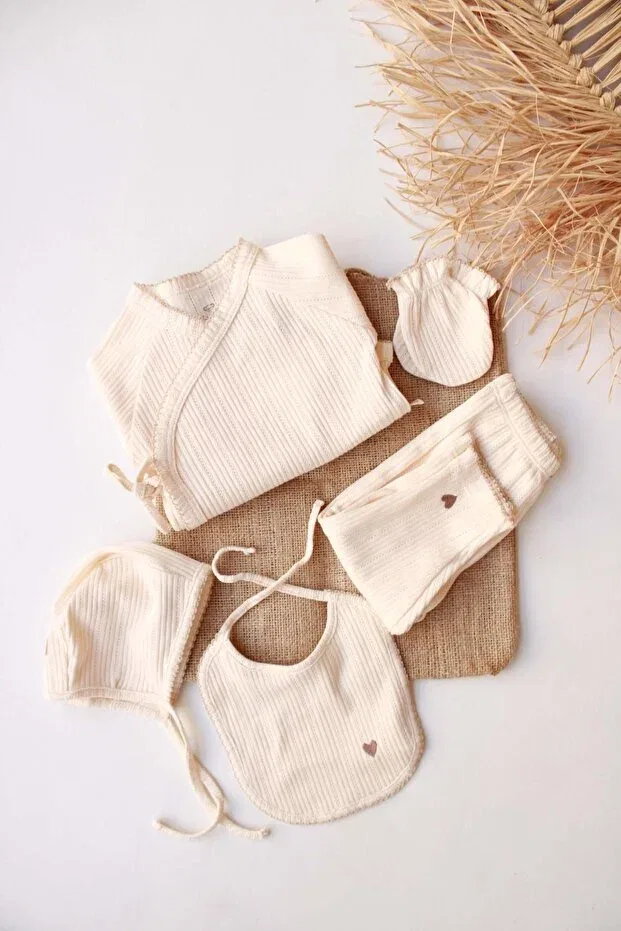 Детский комплект для новорожденных с вышивкой Ohlalakoala, Nude Color — фото 4
