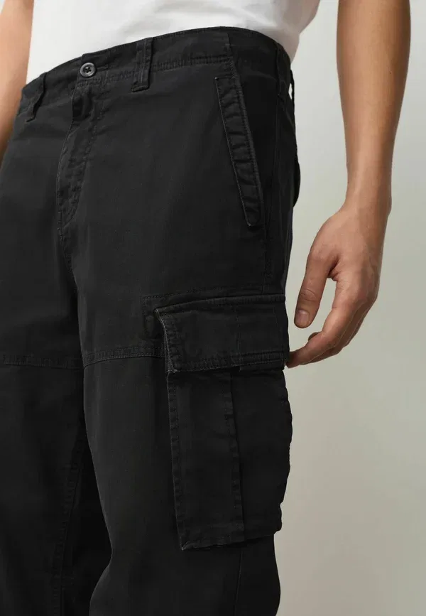 Брюки из хлопка с эластаном Cargo trousers Next, черный — фото 3
