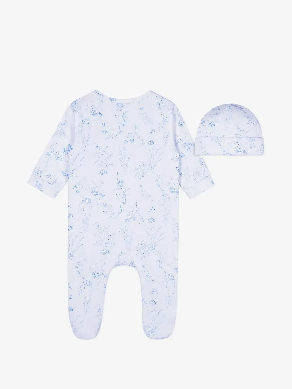 Комплект для новорожденных с цветочным и логотипным принтом Givenchy Kids, белый — фото 2