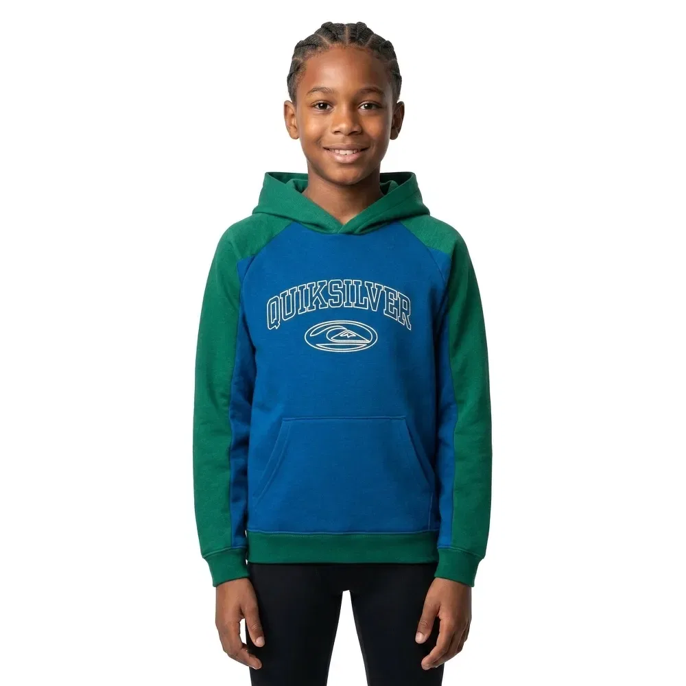 Детское худи для мальчиков с принтом No Teacher Quiksilver, Blue — фото 3