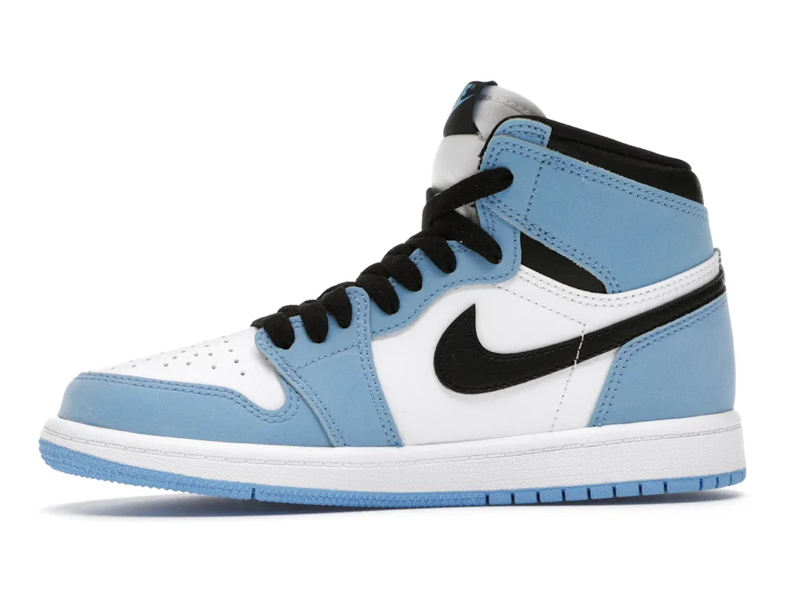 Детские кроссовки с перфорацией Jordan 1 Retro High OG Jordan, University Blue/White-Black-University Blue — фото 3