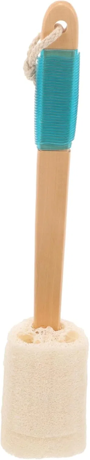 Щетка для тела с длинной ручкой, Gogogmee, Люфа, 38.5x7.5x7 см