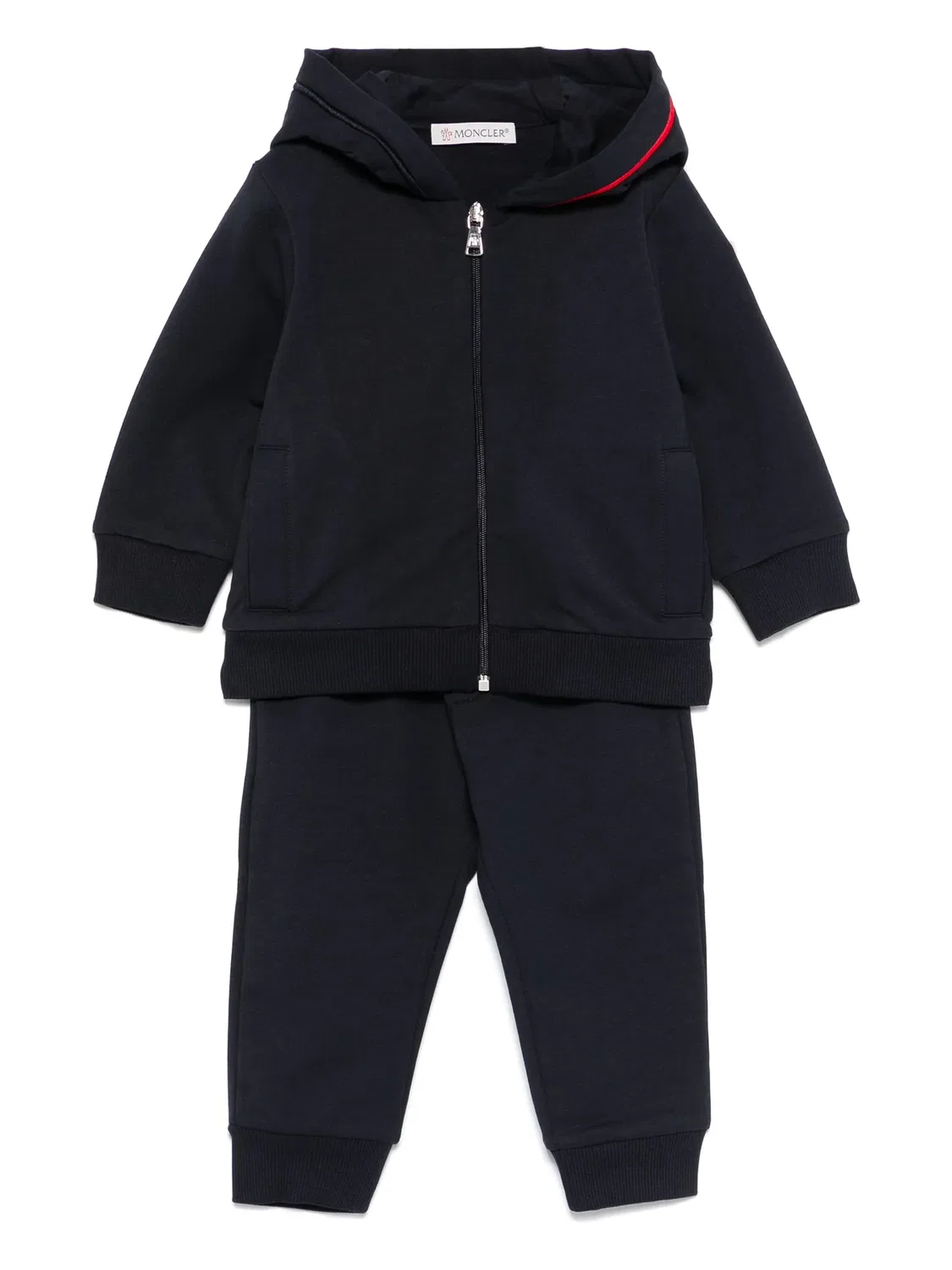 Спортивный костюм с логотипом Moncler, темно-синий