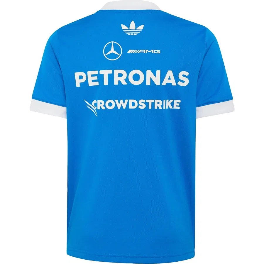 Футболка с принтом Mercedes-AMG Petronas Formula 1 Team Blue Wonder Driver Jersey, adidas, Сине-белый — фото 2