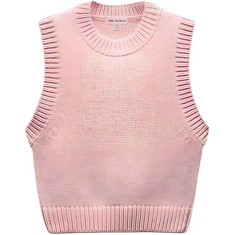 Женский топ без рукавов с круглым вырезом ZARA, Pink