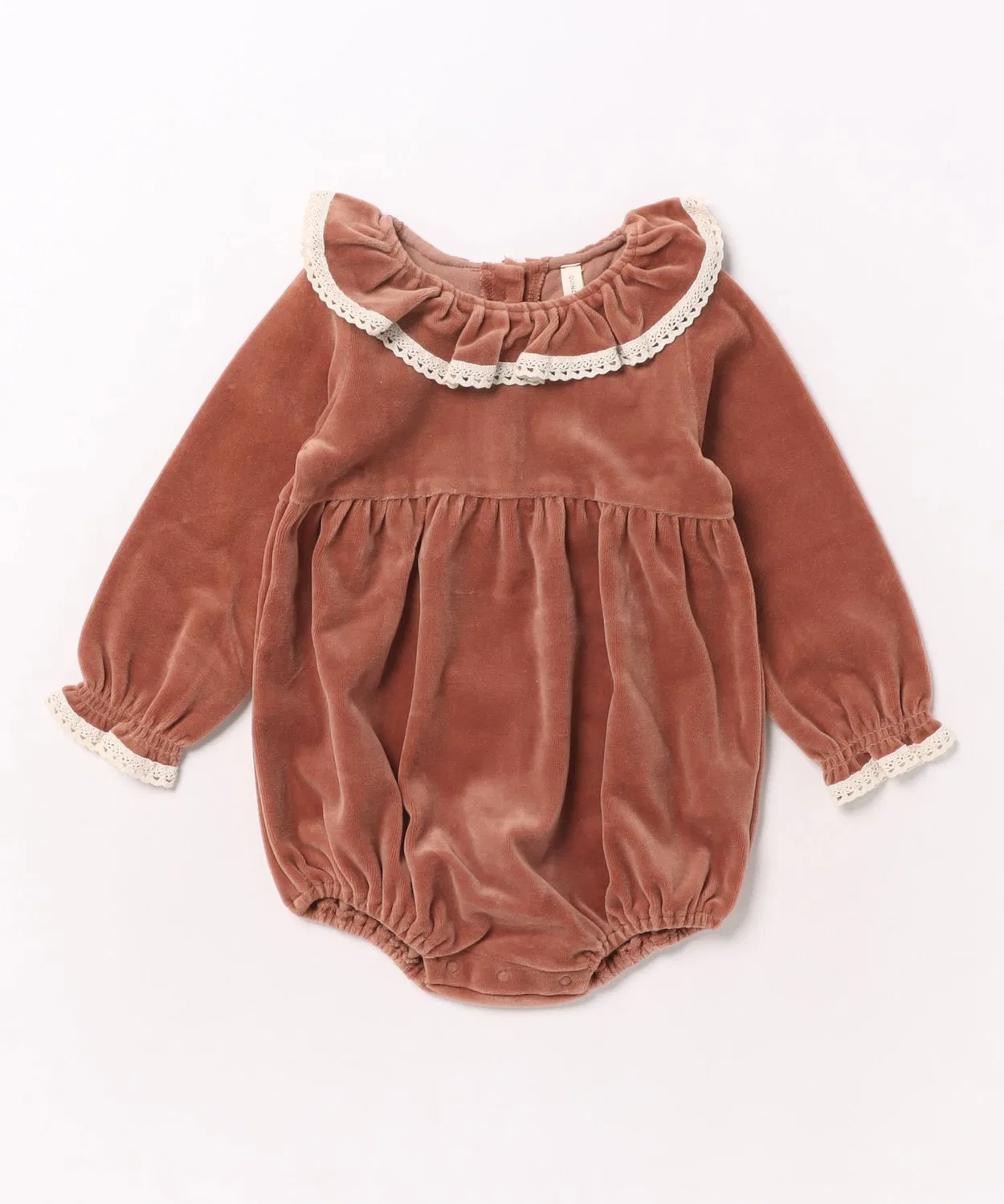 Детский велюровый ромпер с длинным рукавомWendy Romper Quincy Mae, Red