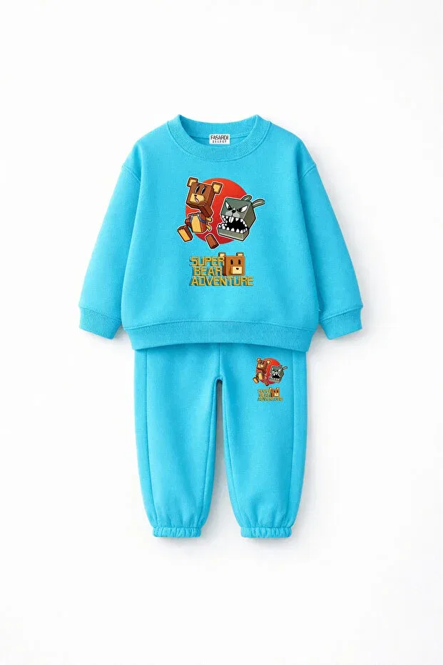 Детский спортивный костюм для мальчиков с принтом Super Bear Adventure Fasardi, Blue