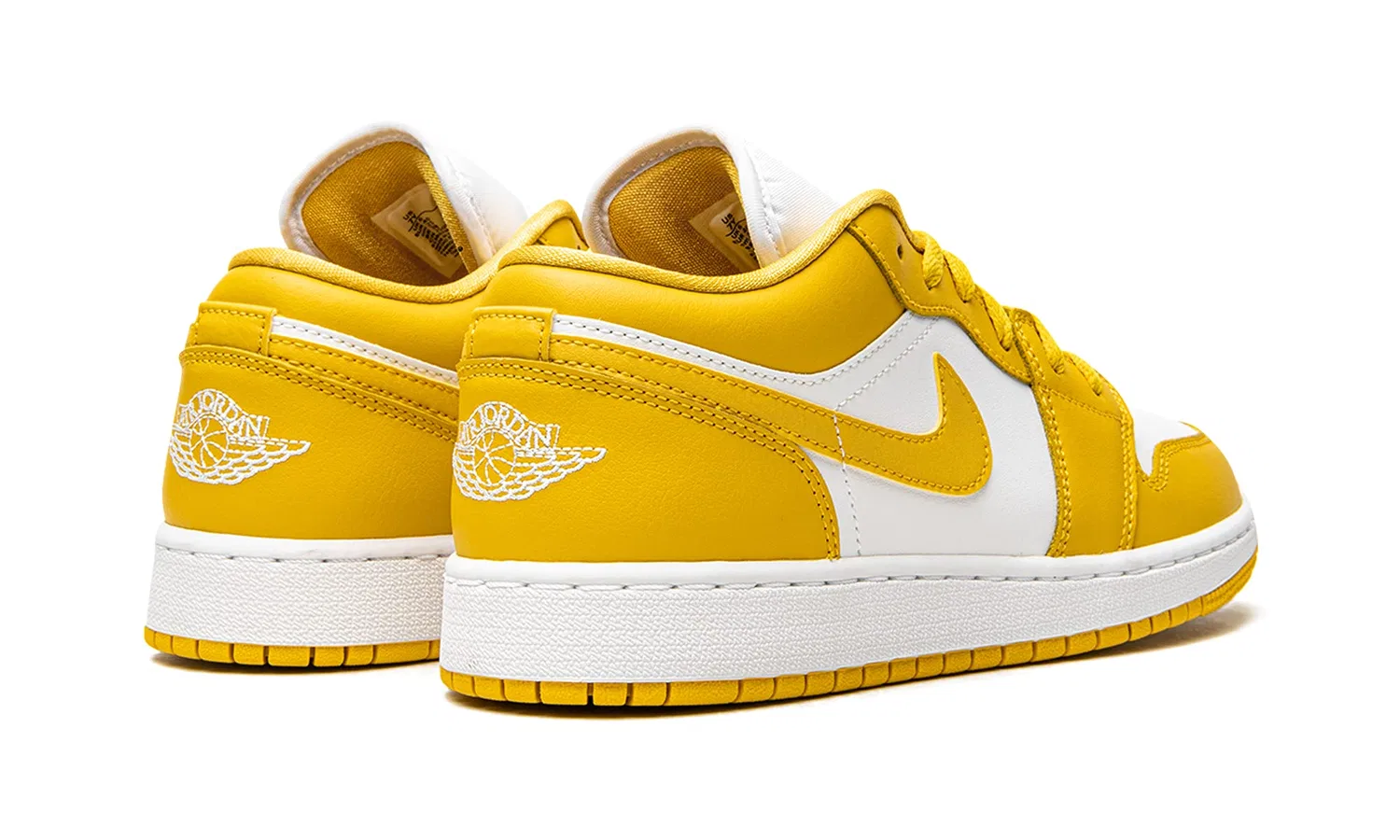 Детские баскетбольные кроссовки для мальчиков с высокой шнуровкой Jordan 1 NIKE, Mustard White — фото 3
