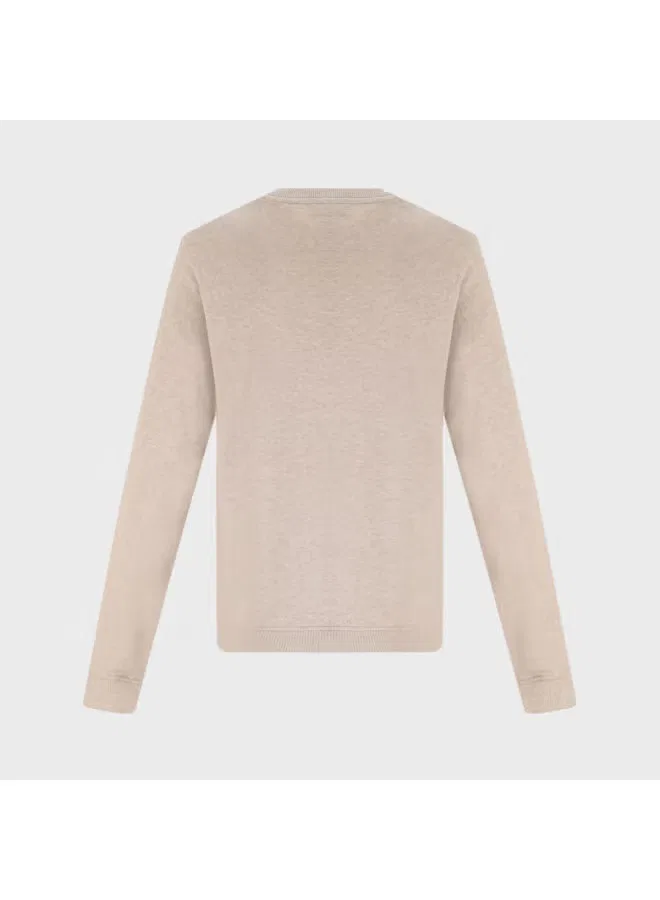 Свитшот с круглым вырезом Zara, овсяный — фото 3