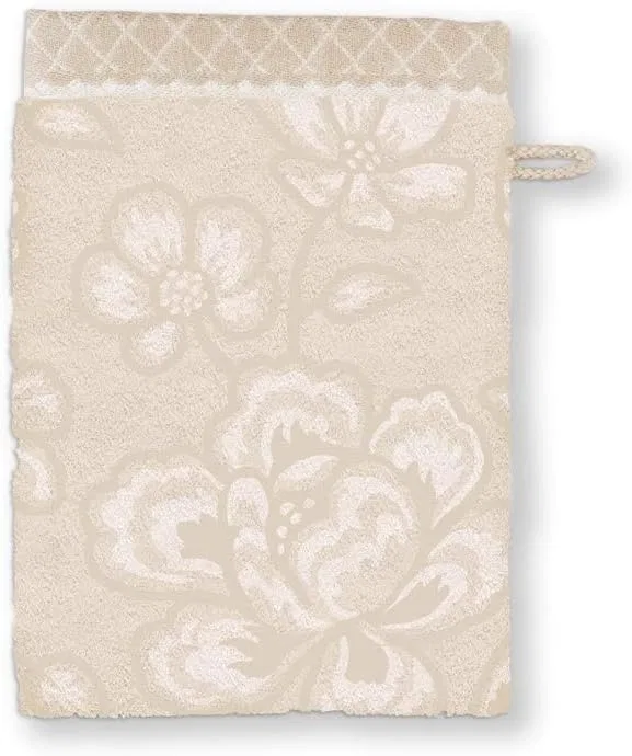 Набор мочалок 3 шт, Pip Studio, Jasmine Jacquard, 16x22 см, Sand — фото 4