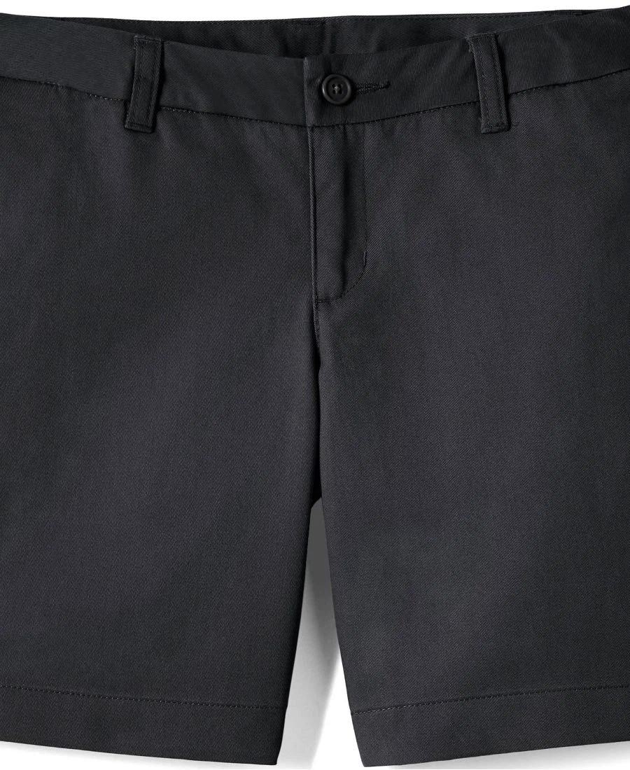 Детские шорты для девочек хлопковые Plain Front Blend Chino Shorts Lands' End, Black