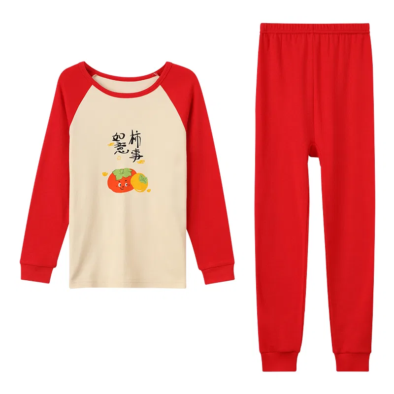 Детское нижнее белье с длинным рукавом Red bean, China Red