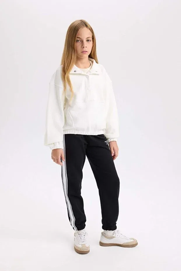 Детские спортивные штаны для девочек с принтом d6567a824au Defacto, Black-Bk81