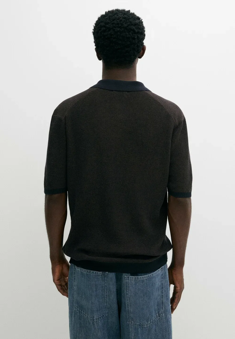 Рубашка поло Massimo Dutti, Dark Blue — фото 3