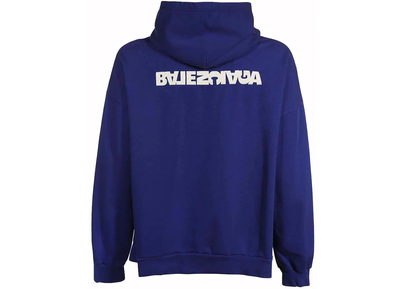 Мужской худи с принтом Balenciaga Wide Fit Logo, Blue — фото 2