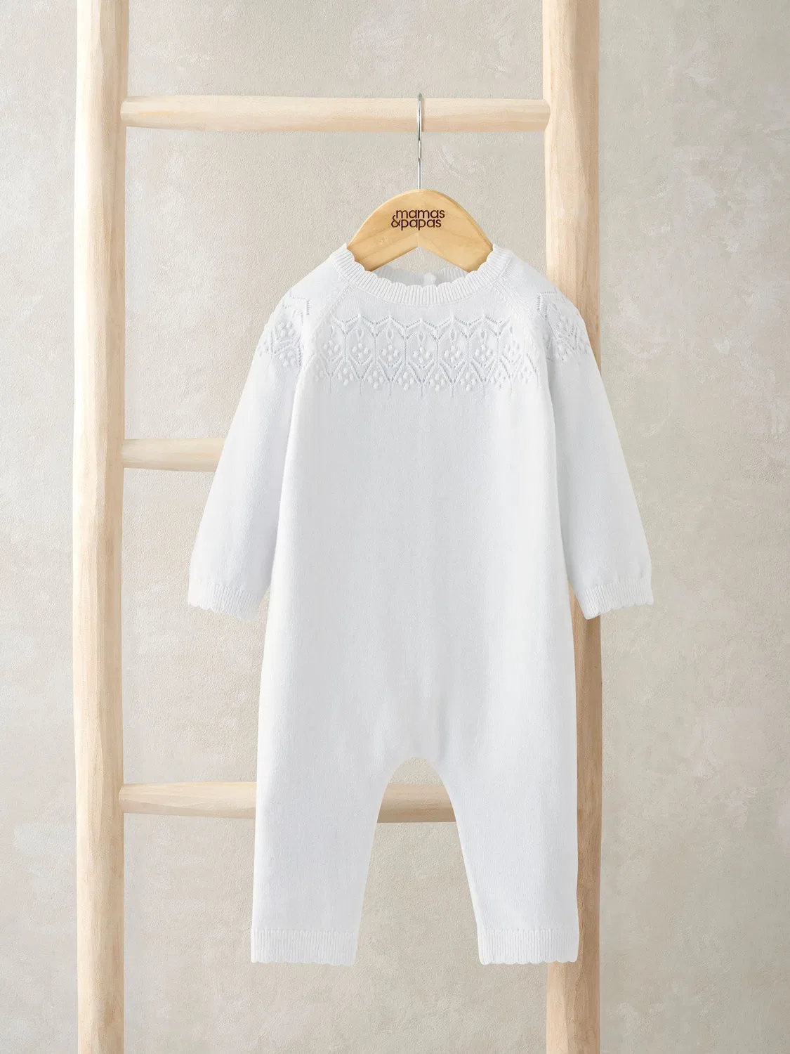 Комбинезон трикотажный Pointelle Mamas & Papas, кремовый