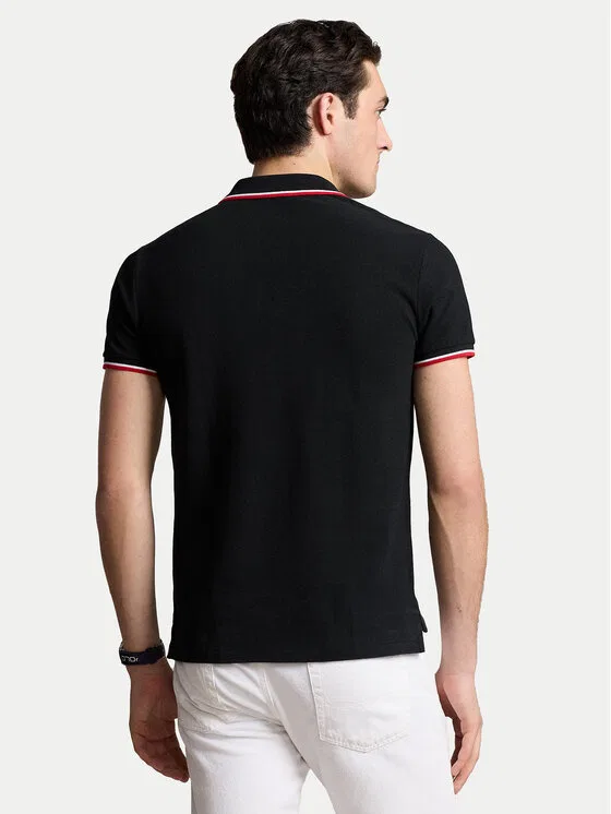 Поло slim fit Ssl Polo Ralph Lauren, черный — фото 3