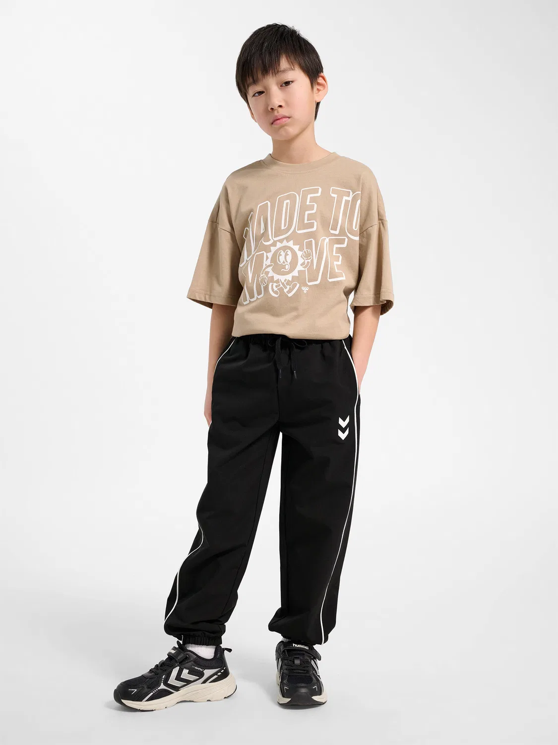 Детские спортивные штаны с регулируемой талией Hmljr Street Hummel, Schwarz — фото 3