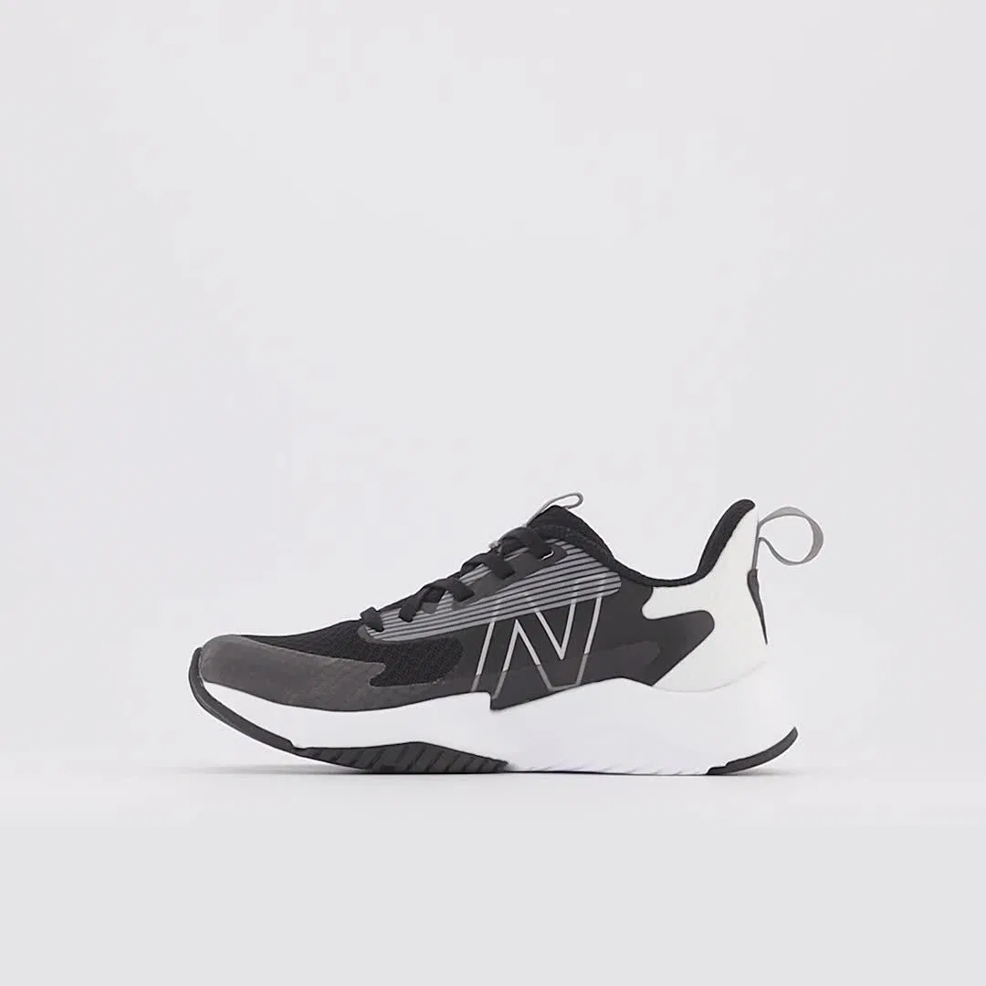 Детские кроссовки с дышащей сеткой Rave Run v2 New Balance, Black With White — фото 3