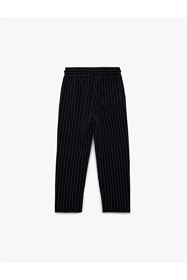 Детские брюки для девочек прямого кроя Koton, Navy Blue — фото 4