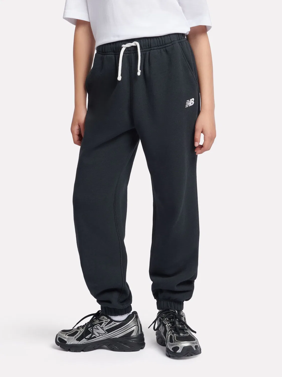 Джоггеры на флисе French Terry New Balance, черный