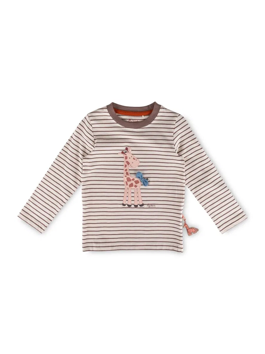 Рубашка SIGIKID 'Langarmshirt Savanne' коричневого цвета