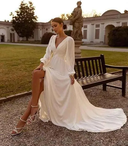 Женское свадебное платье русалка из бархата Satin, M White — фото 2