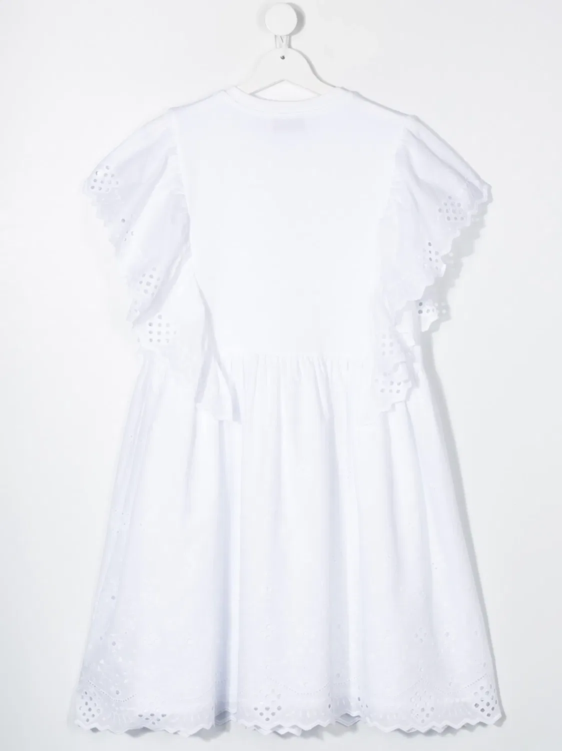 Платье с кружевной отделкой для девочек Alberta Ferretti, белый — фото 2
