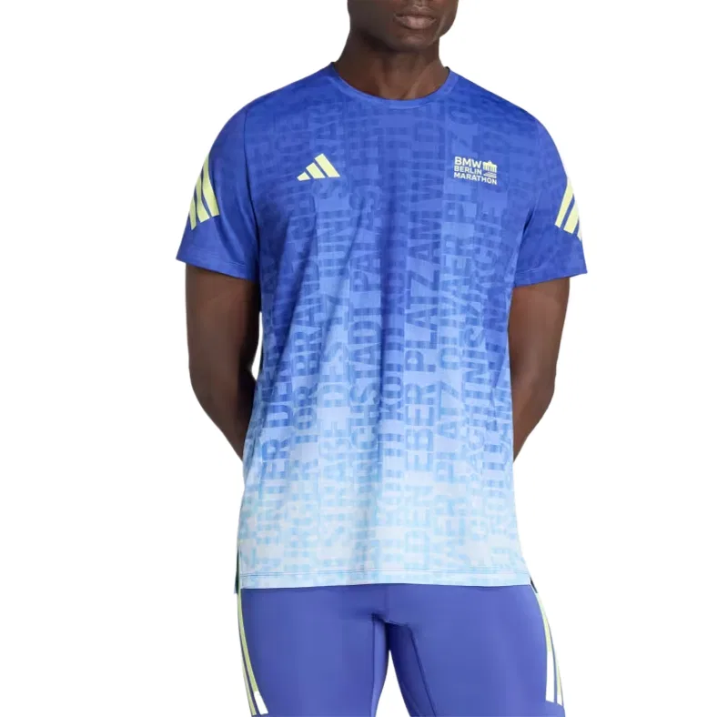 Мужская футболка для бега с круглым вырезом Double Indigo/Crystal Sky Adidas, Double Indigo/Crystal Sky — фото 3