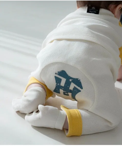 Детские штаны для мальчиков из вафли 100% хлопок Baby Tigers babybaby, Off White