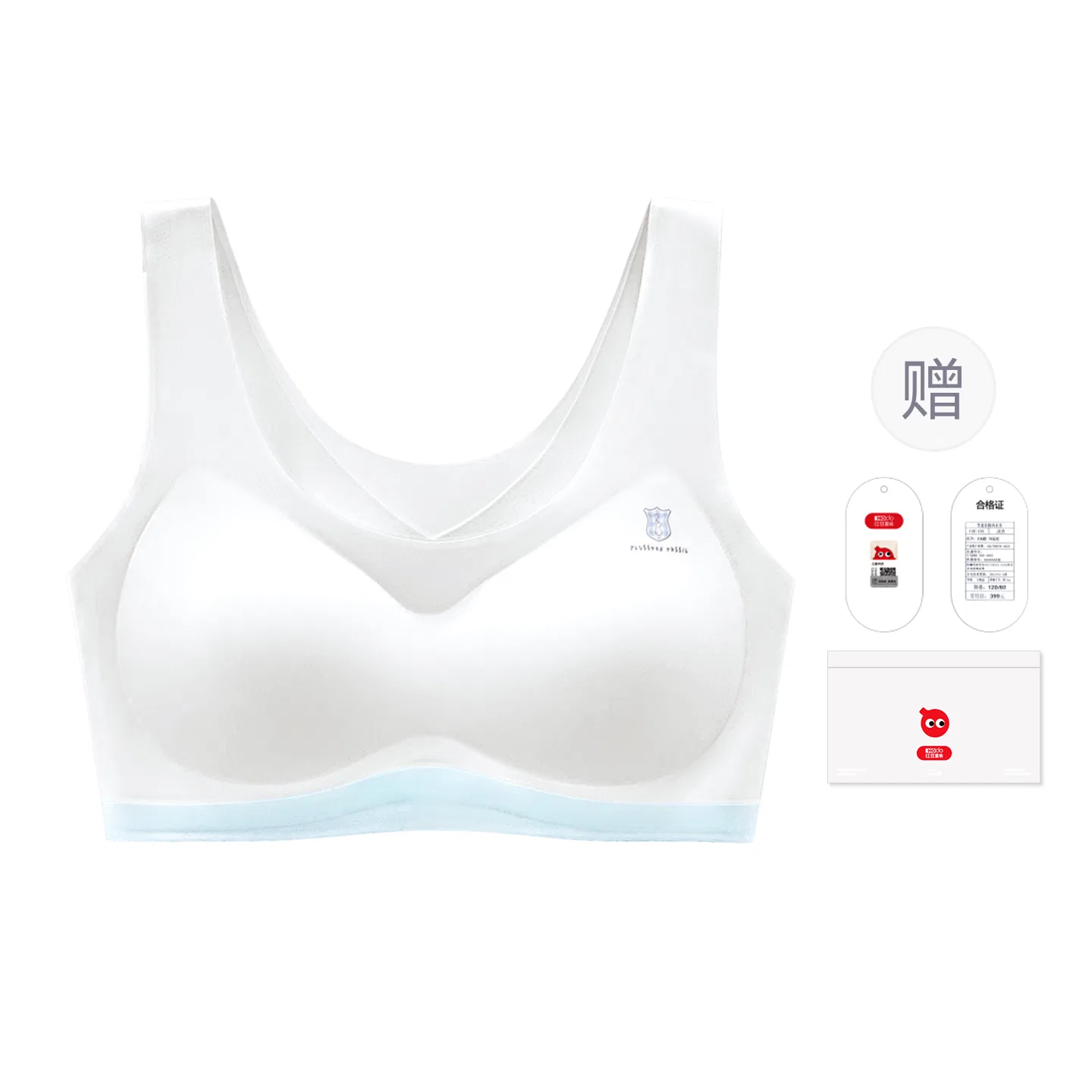 Детское белье для девочек спортивное без швов Red bean, Light Water Blue — фото 4