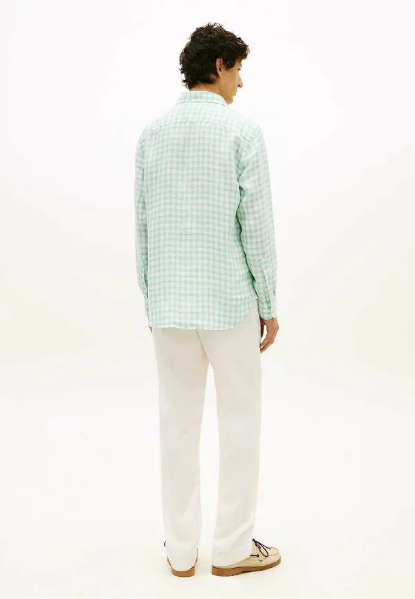 Рубашка прямого кроя стандартного размера Tommy Hilfiger, Crushed Mint Check — фото 3