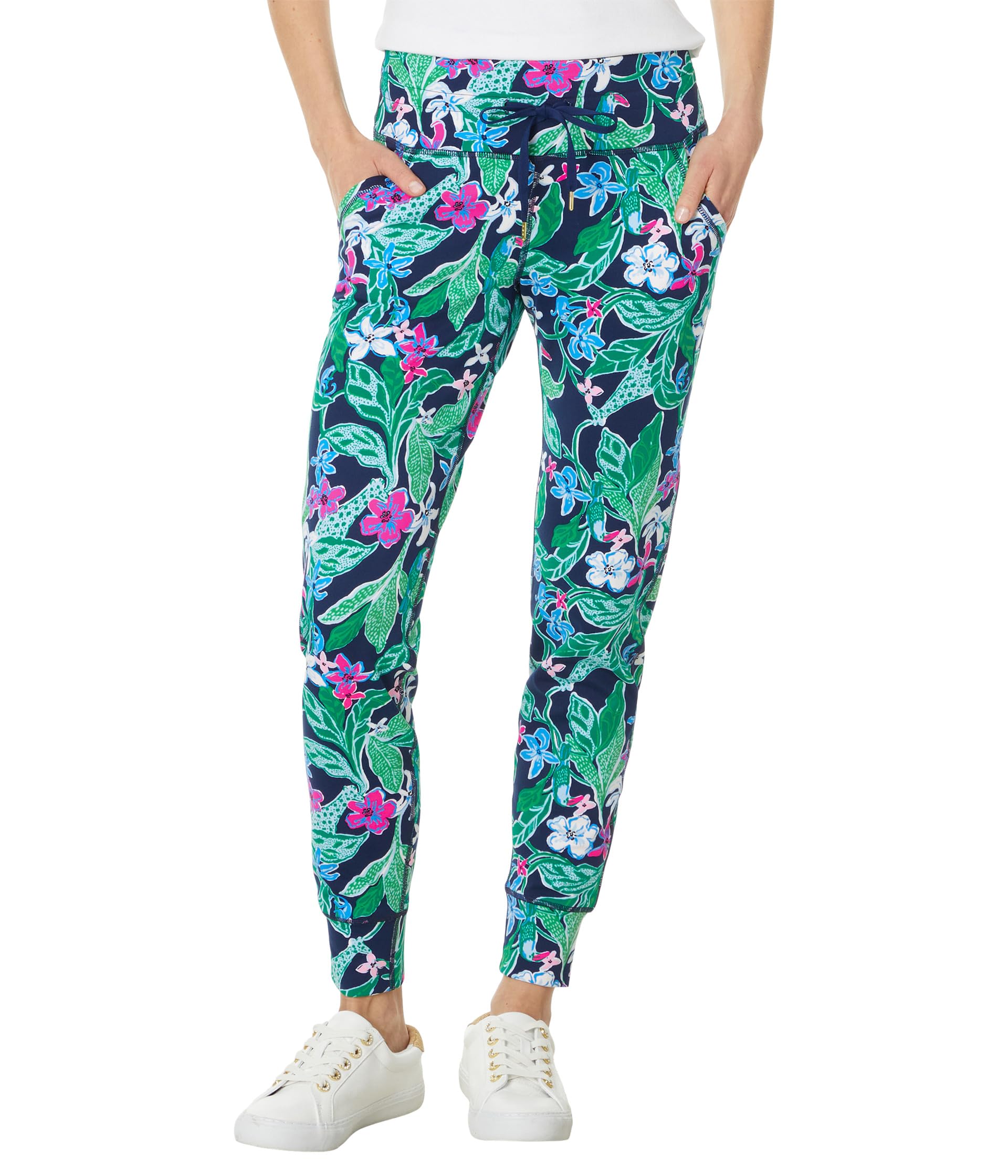

Брюки Lilly Pulitzer Island Mid Rise Jogger Up, цвет Multi Untamed