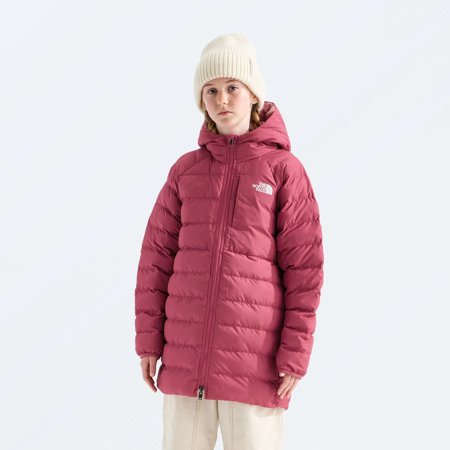 Детская утепленная парка с капюшоном двусторонняя Reversible Perrito The North Face, Fermented Clay