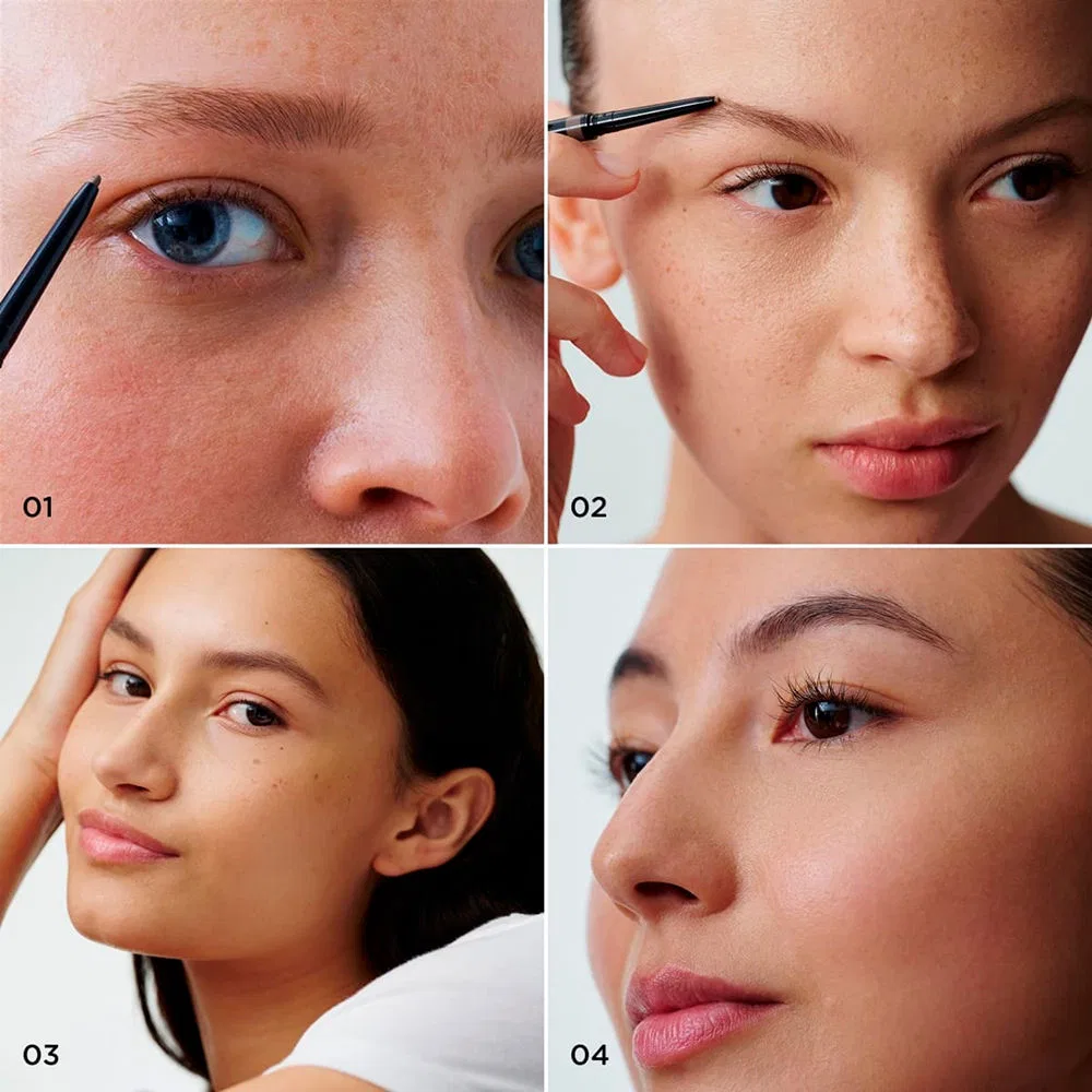 Карандаш для бровей Wonder Define 0,06 г с эффектом волоска Clarins, 01 Ash Blonde — фото 4