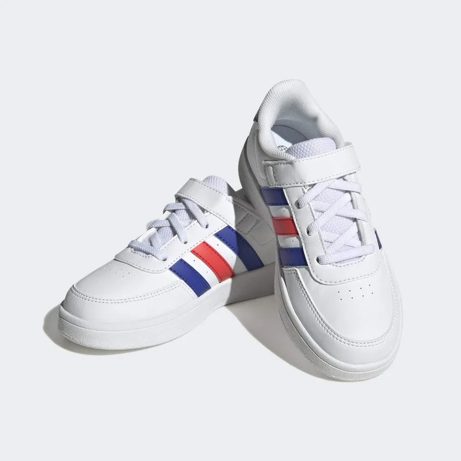 Кроссовки повседневные с эластичными шнурками и верхним ремешком Breaknet Lifestyle Court adidas, Белый — фото 3