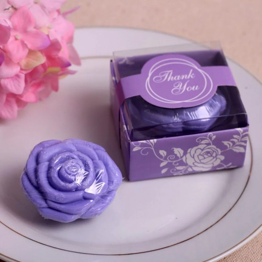 Мыло ручной работы в виде розы, Keuyeo, набор 5 шт, 250 г, Purple — фото 2