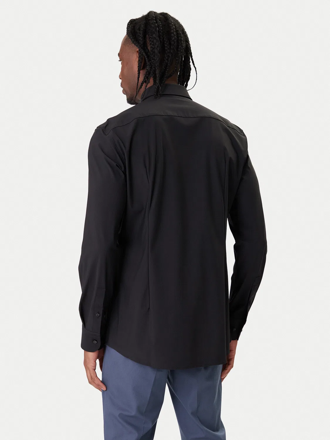 Мужская рубашка приталенного кроя P-Hank Boss, черный — фото 3