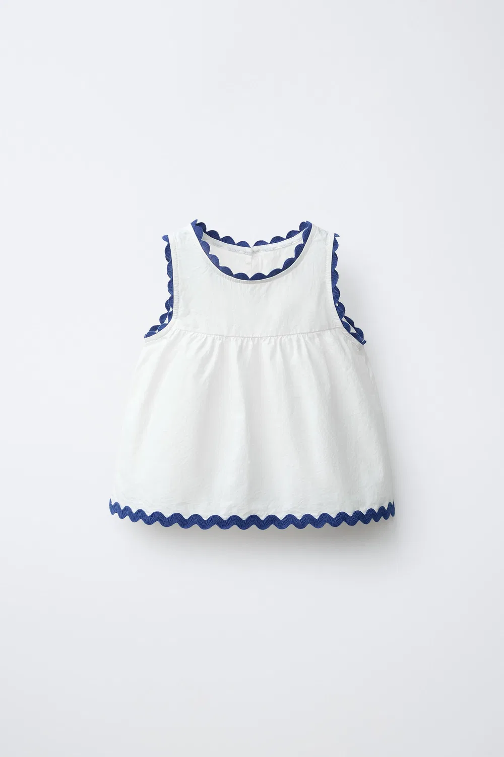 Топ из поплина с контрастной волной, CASA LAWA X ZARA KIDS, White