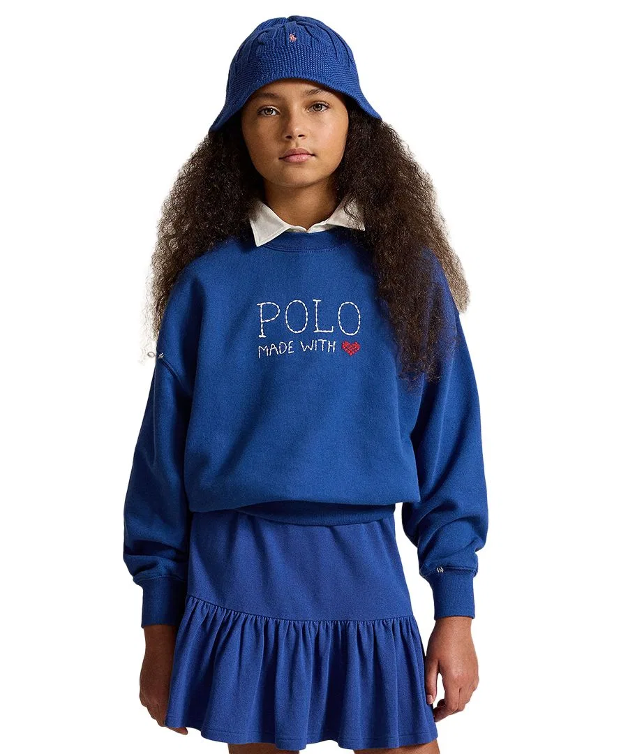 Свитшот с вышивкой Logo Fleece Polo Ralph Lauren, Dusty Azure