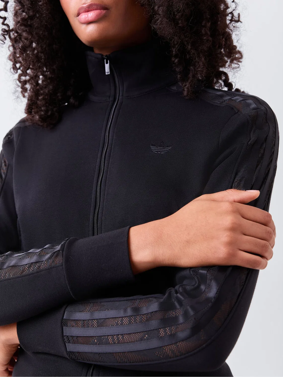 Куртка Firebird Lace Track Top, adidas Originals, черный — фото 4