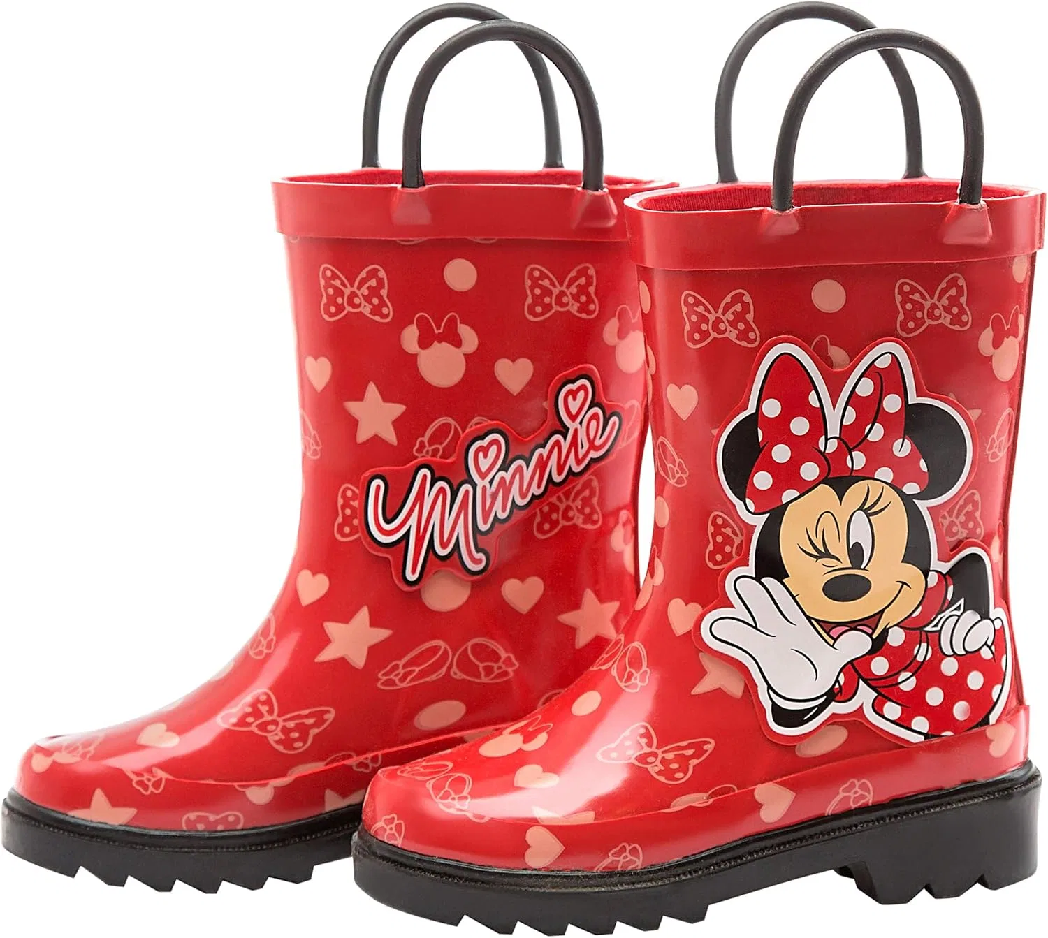 Детские резиновые сапоги с принтом Minnie Mouse and Mickey Mouse Disney, Red Minnie Mouse — фото 2