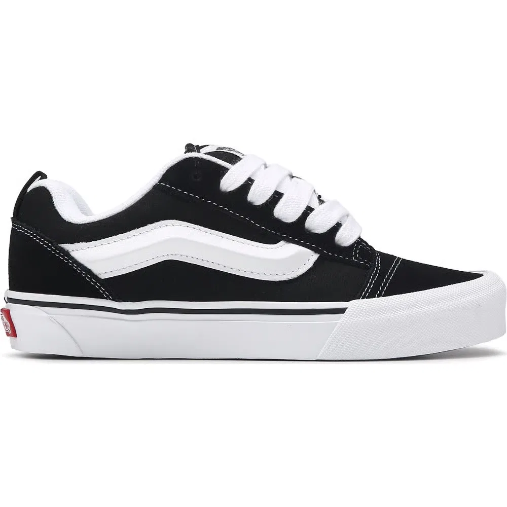 Детские скейтбордистские кроссовки Vans, Black/True White — фото 2