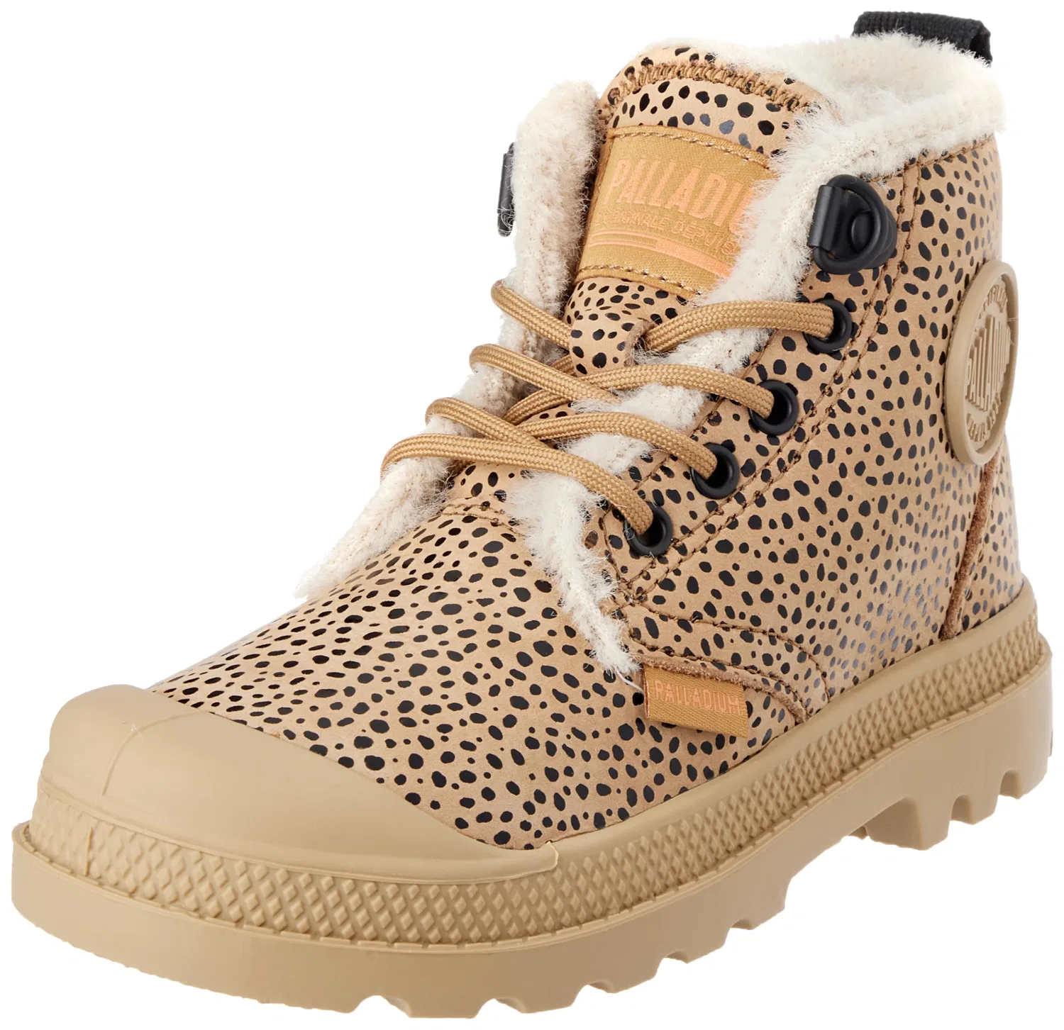 Детские ботинки для девочек на молнии Pampa Hi Zip Wool Palladium, Dear Brown Safari