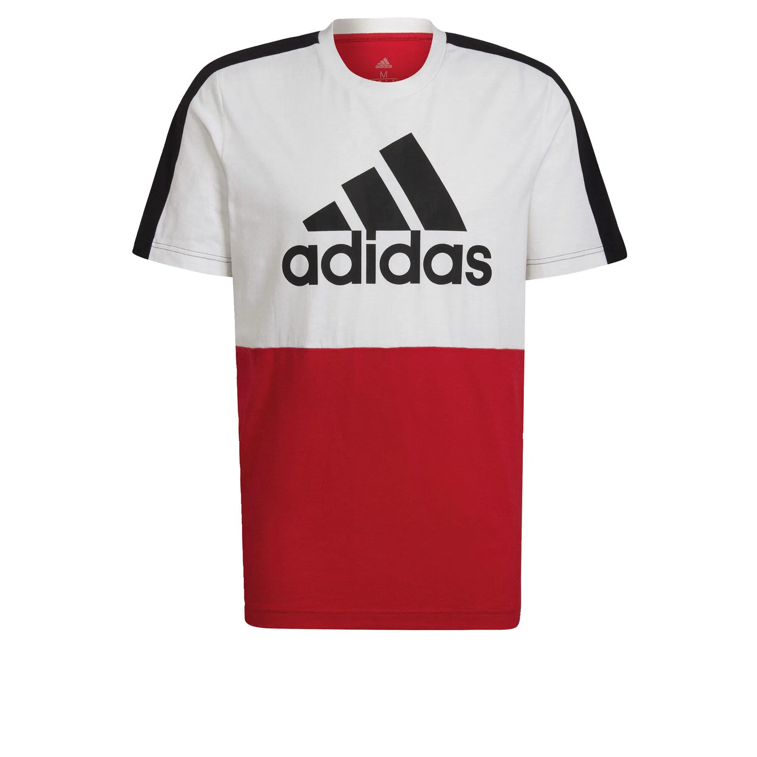 Мужская футболка с цветовой блокировкой Essentials Colorblock Single Jersey, Adidas, Weiss / Scharlachrot
